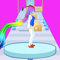 Long Hair Dancing Race 3D Game