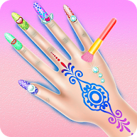 Beauty Girl at Nail Salon