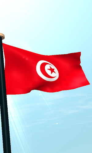 Tunisia Flag 3D Live Wallpaper Screenshot 3