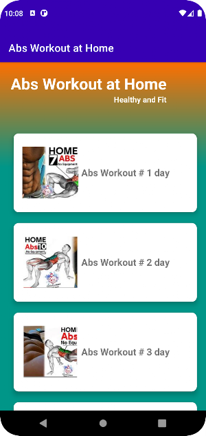 ABS Workout at Home Screenshot 0