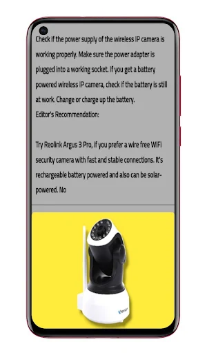 VStarcam WiFi lP Camera advice Screenshot 1