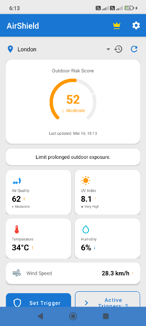 AirShield: Air Quality Monitor Screenshot 0