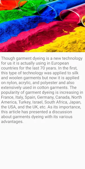 Advantages of garments dyeing Screenshot 1