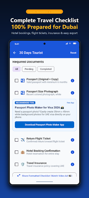 Dubai Visa Checklist Screenshot 3