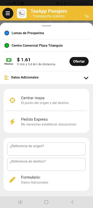 TaxApp Pasajero Screenshot 2