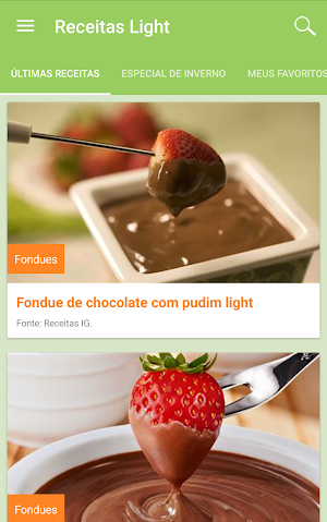 Receitas Light Screenshot 0