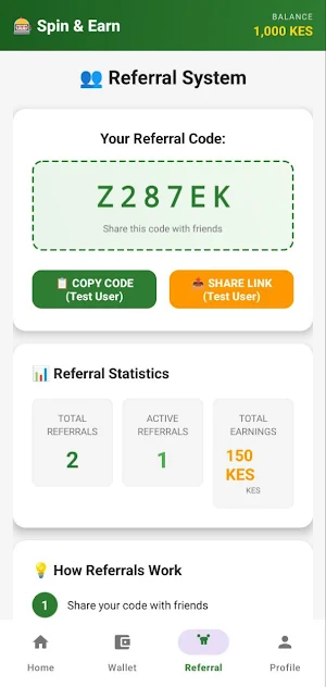 Spin and earn to Mpesa Screenshot 2