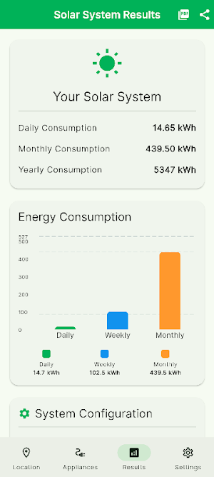 Solar Cal Screenshot 2