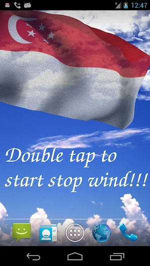 Singapore Flag Live Wallpaper Screenshot 0