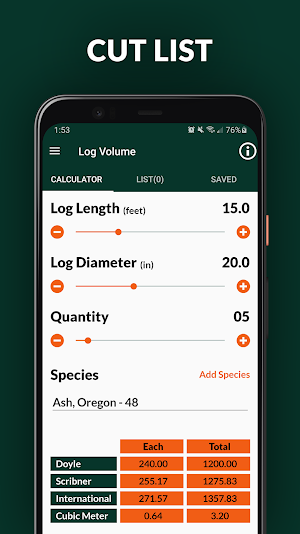 Norwood Sawmills Calculator Screenshot 3