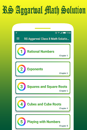 RS Aggarwal Class 8 Math Solution offline Screenshot 0
