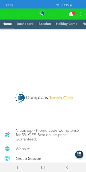 Comptons Tennis Club Screenshot 0