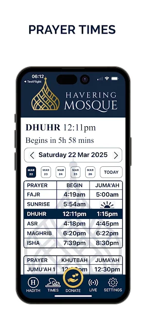 HICC Prayer Times Screenshot 0