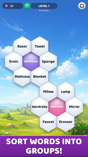 Hexa Word: Group Sort Screenshot 0