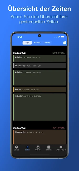 AFS-Zeiterfassung Pro Screenshot 2