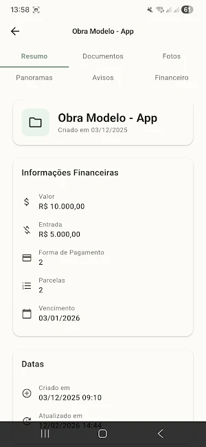 Meu Projeto - Mobile Screenshot 1