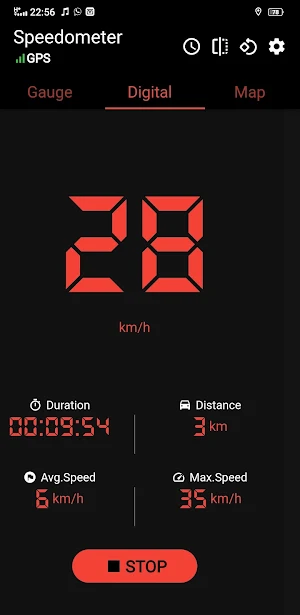 GPS Speedometer - HUD Odometer Screenshot 1