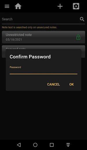 Secured Notes Screenshot 2