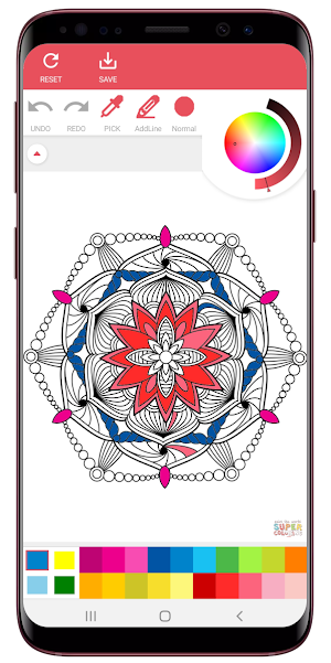 Flowers Mandala Coloring Book Screenshot 3