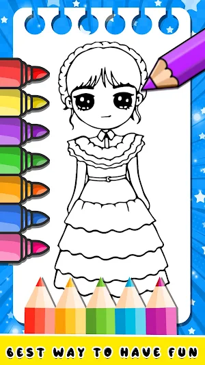 Wednesday Addams 2 Coloring Screenshot 2