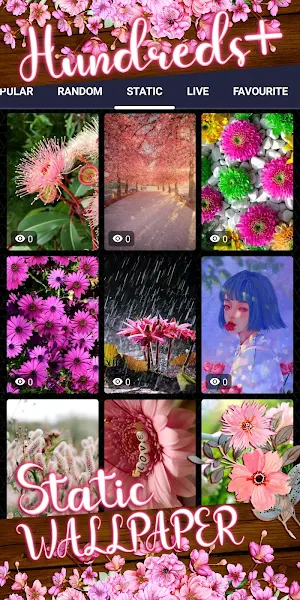 pink flower wallpaper Screenshot 3