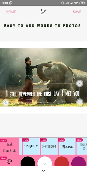 Text on photo, photo editor, t Screenshot 0