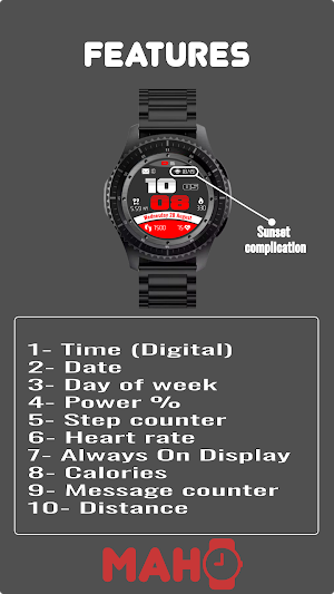 MAHO003 Wear OS Watch Face Screenshot 1