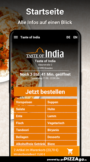 Taste of India Dresden Screenshot 1