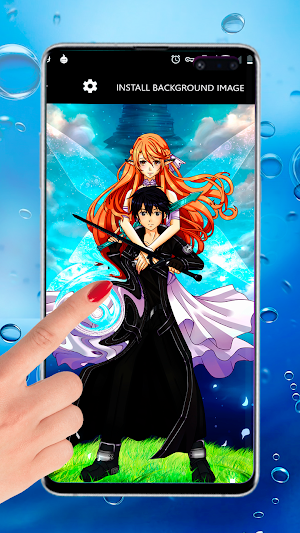Asuna Kirito Sao Art Sword Anime Live Wallpaper Screenshot 3