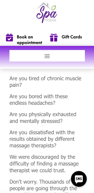 Spa Mobile In-Home Massage Screenshot 1