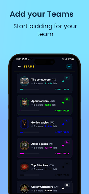 CricSmart Auction: Cricket App Screenshot 3