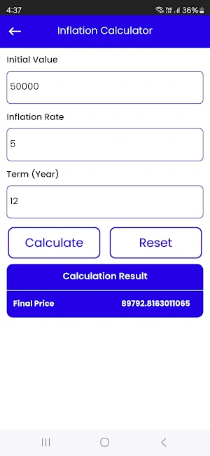 LoanCash - EMI Loan Calculator Screenshot 2