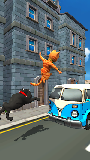 Cat Leo Run - Talking Cat Leo vs. Dog Screenshot 1
