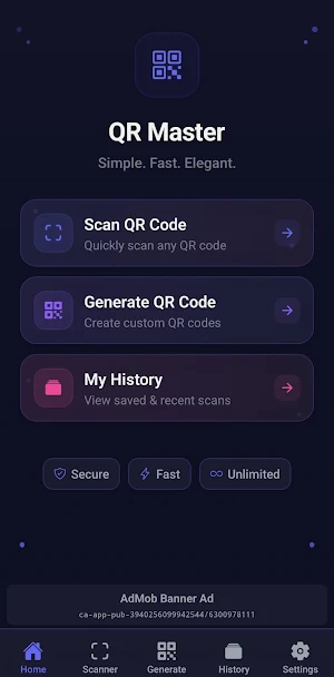 QR Code – Generate & Scan Screenshot 0
