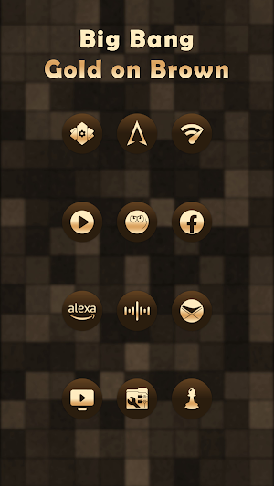 Big Bang Gold On Brown Icons Screenshot 3