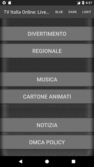 TV Italia Online: Live TV Screenshot 1