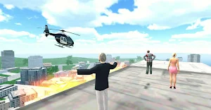 Police Helicopter City Flying Screenshot 1