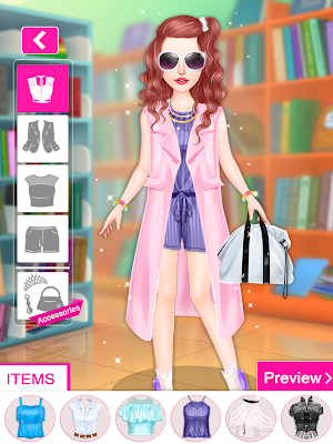 College Girl Dress Up Makeover: Fashion Game Screenshot 1