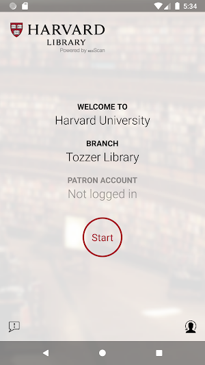 Harvard Library Checkout Screenshot 0