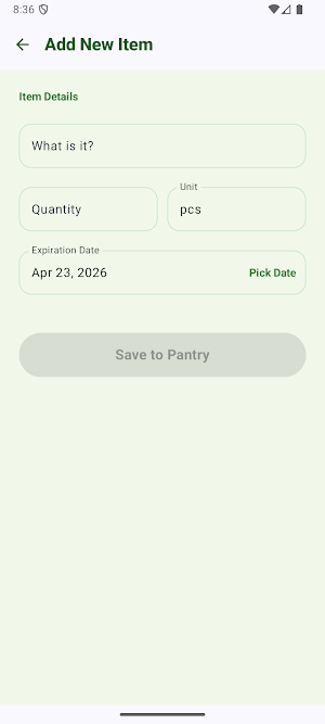 Pocket Pantry Screenshot 1