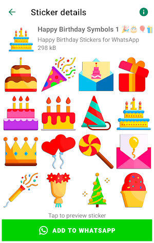 Happy Birthday Stickers Screenshot 3