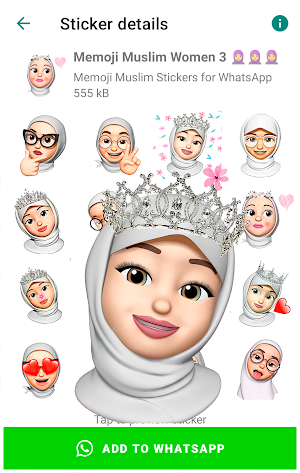 Memoji Hijab Muslim Stickers Screenshot 3