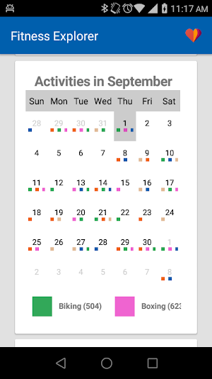 Fitness Explorer Screenshot 3