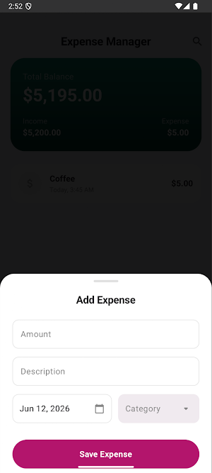 Expense Manager Screenshot 1