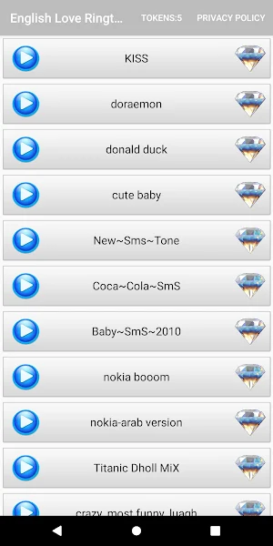 English Love Ringtones Screenshot 1