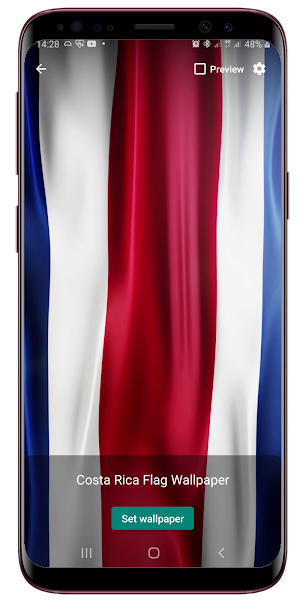 Costa Rica Flag Live Wallpaper Screenshot 1