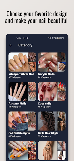 Whisper White Nail Art Design Screenshot 2