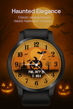 Halloween Pumpkin Analog Watch Screenshot 0