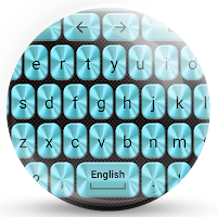 Keyboard Theme Metallic Aqua