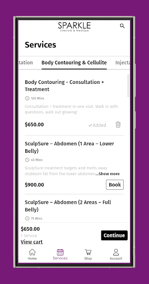 Sparkle Lifestyle and MediSpa Screenshot 1